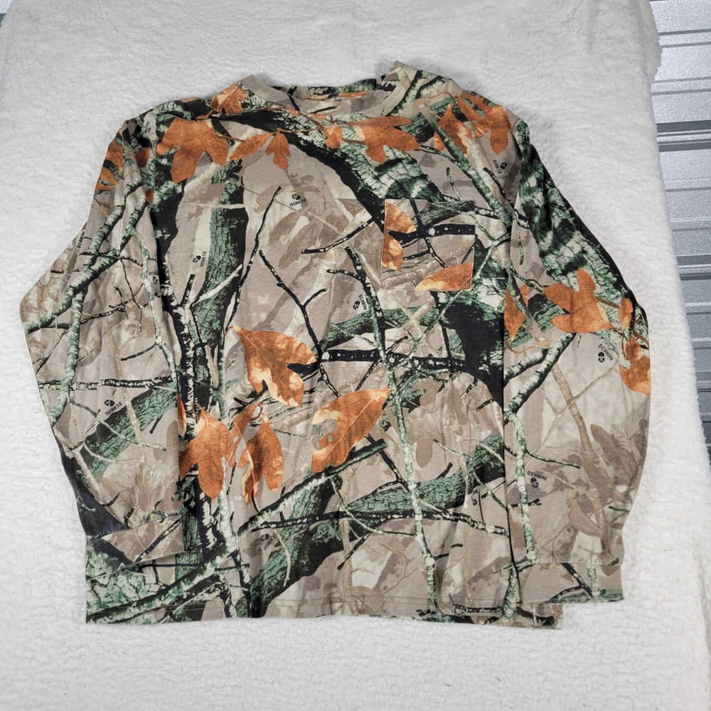 Outfitters Ridge T-Shirt Mens XL Fusion 3-D Camo Long Sleeve Pocket 46M102
